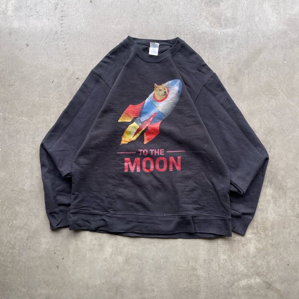 doge coin To the moon crewneck